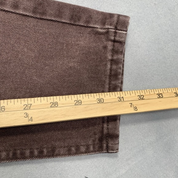 Lee Womens Brown High Rise Straight Leg Jeans 100 Cotton Vintage Style 27x31 - Picture 6 of 8